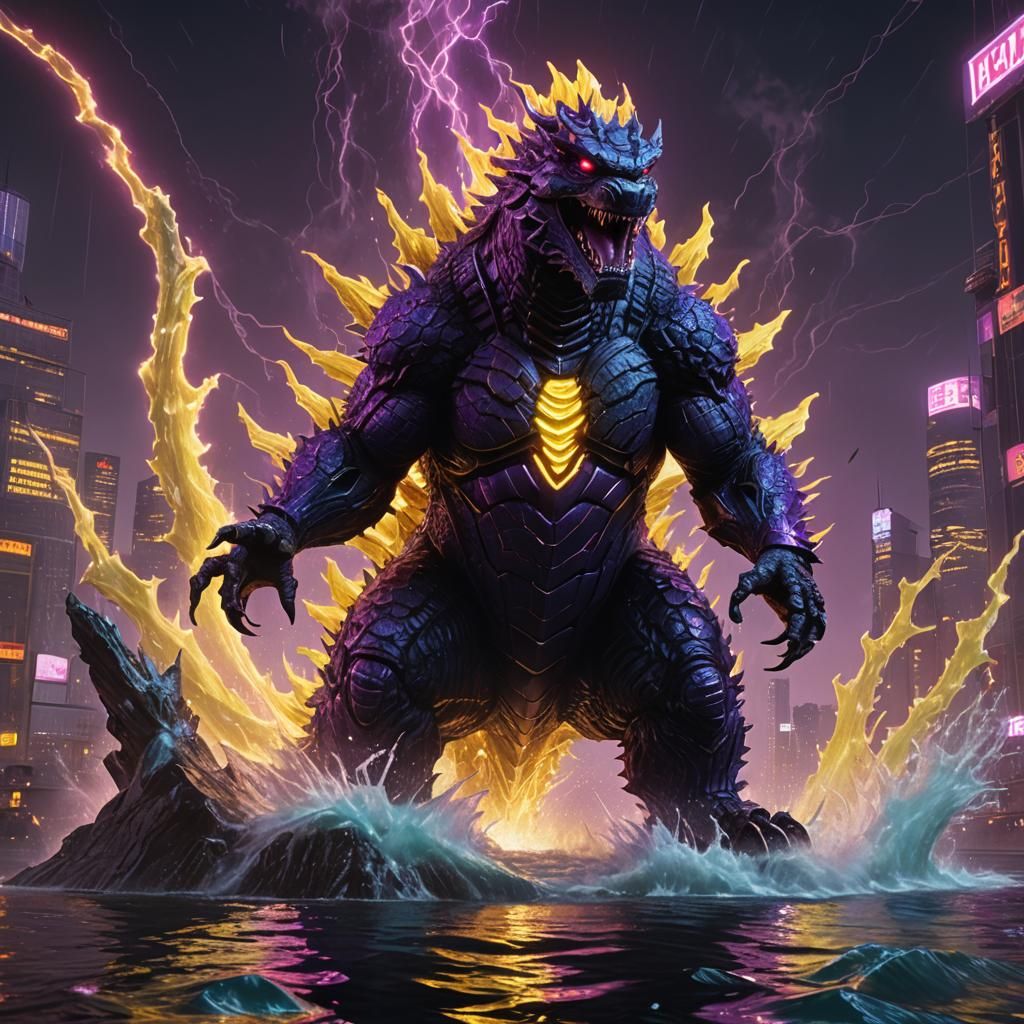 Neon Godzilla