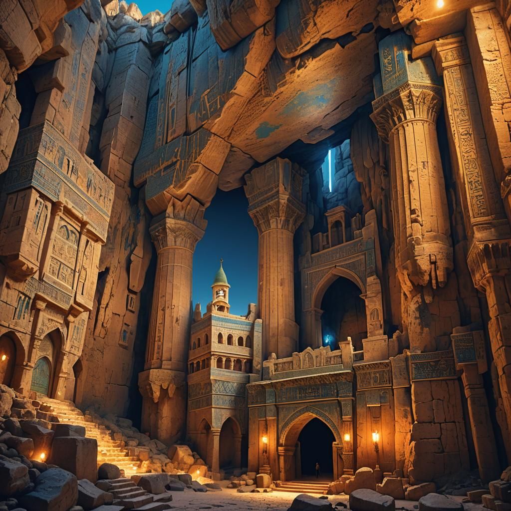 Sunset at Cave of the Patriarchs: Fantasy Concept Art