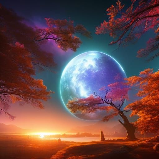 Blue Moon - AI Generated Artwork - NightCafe Creator