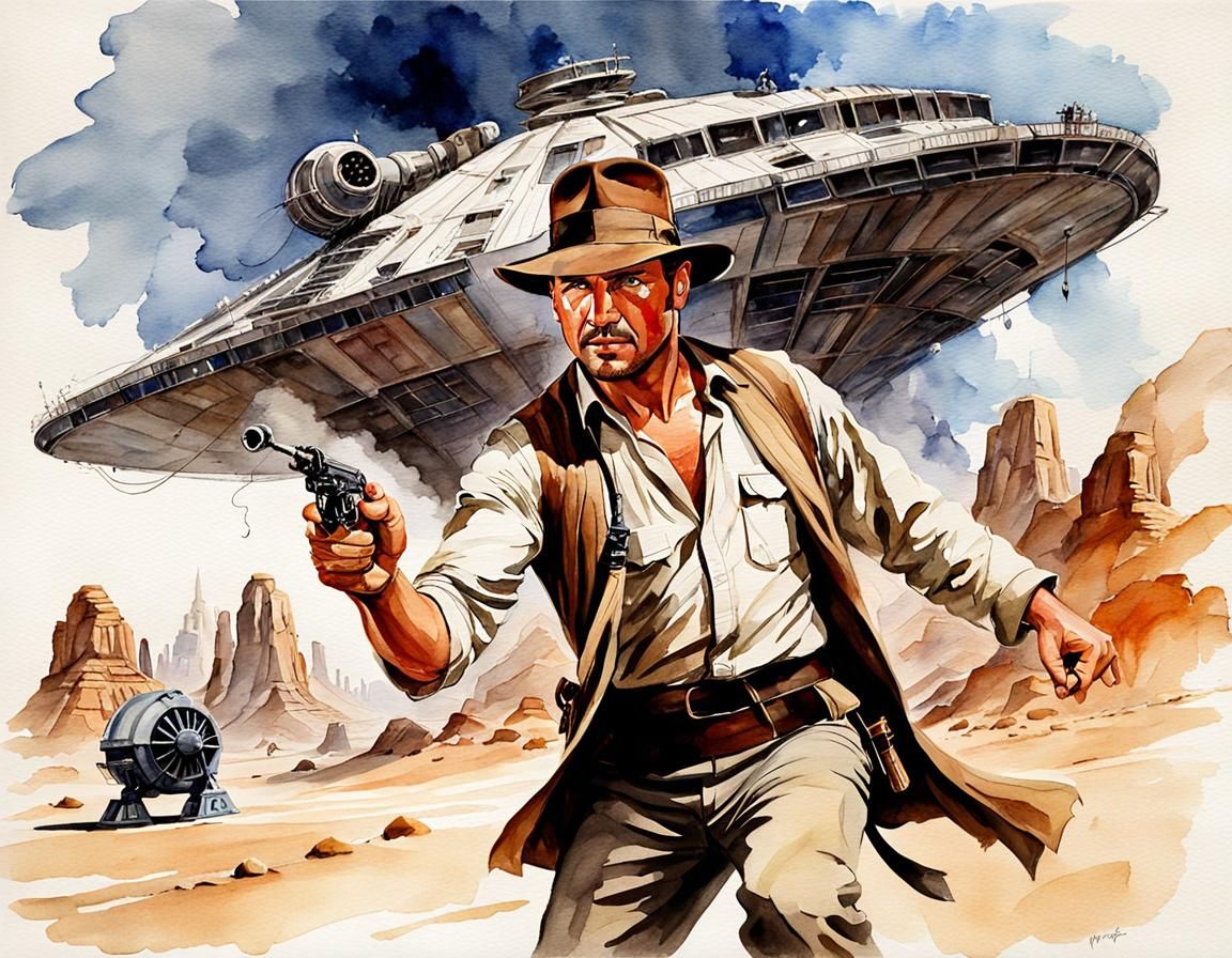 Indiana Jones gets an unexpected assist from a galaxy far, far away...  by @Martin Hasa