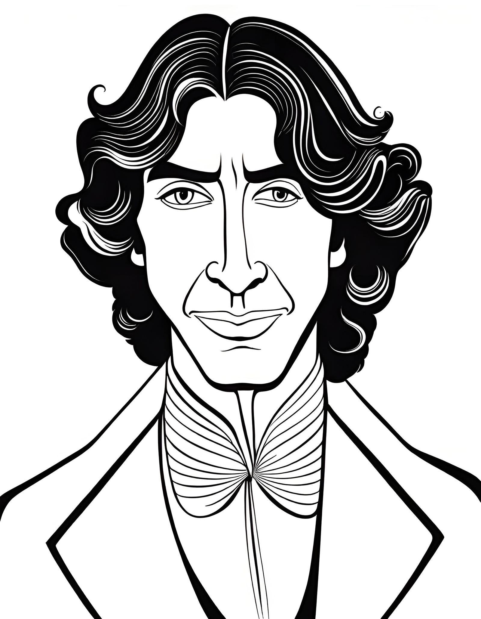 Al Hirschfeld Tribute: Kylo Ren/Adam Driver Caricature (II)