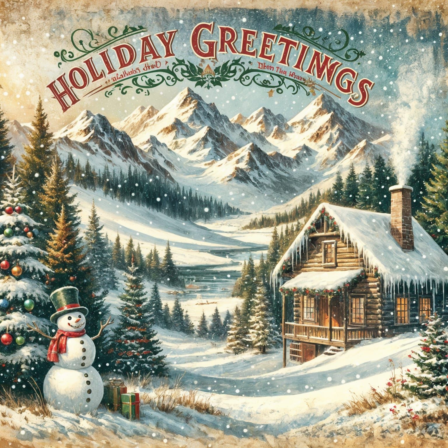 Vintage Holiday postcard  by @Sherkhal