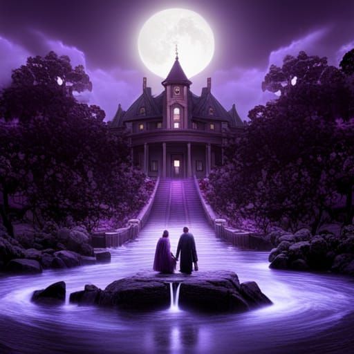 The Color Purple Magic Vampire and werewolf Love Story three AI