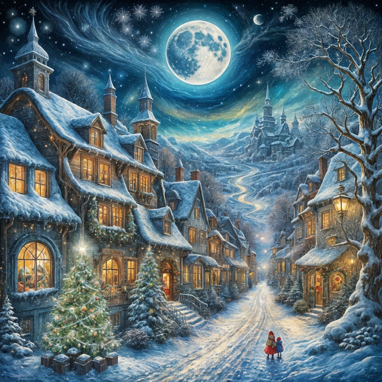 Christmas village street  by @Angelika