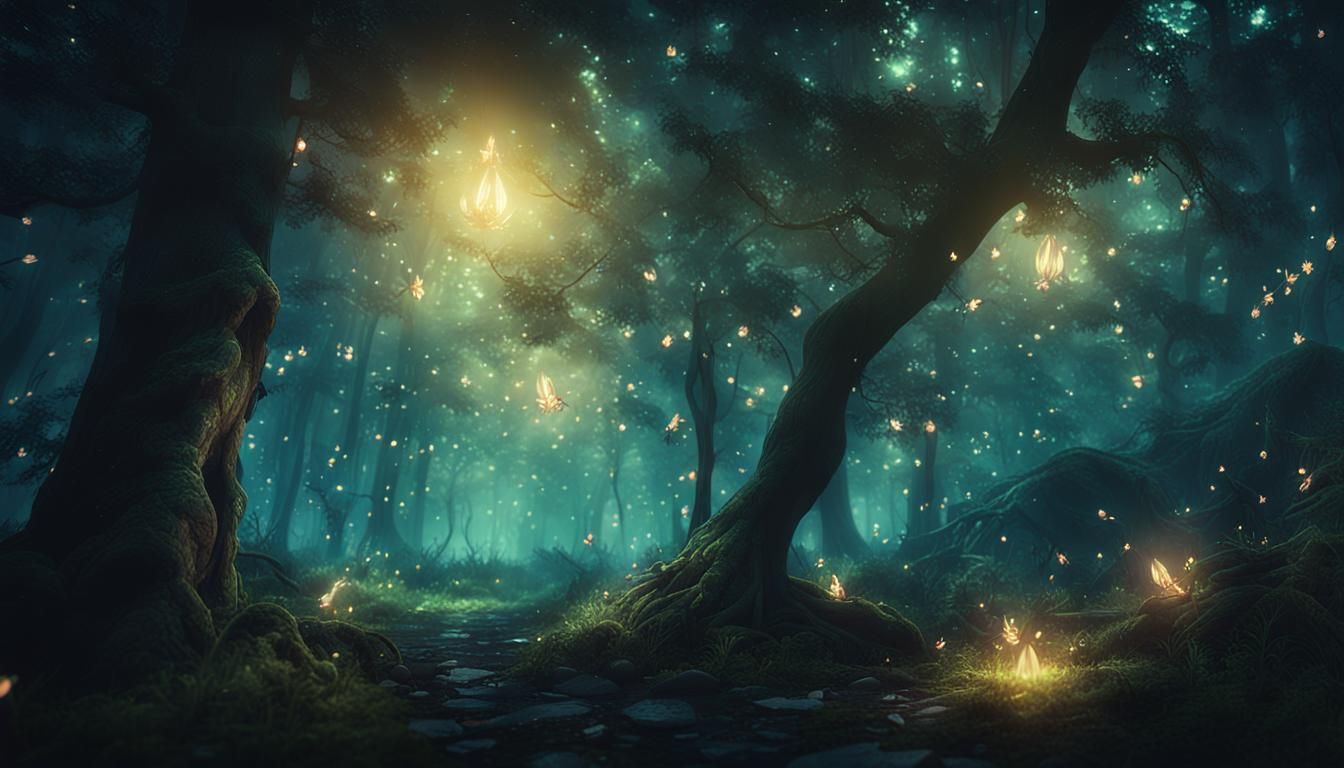 Elvish Forest at Night