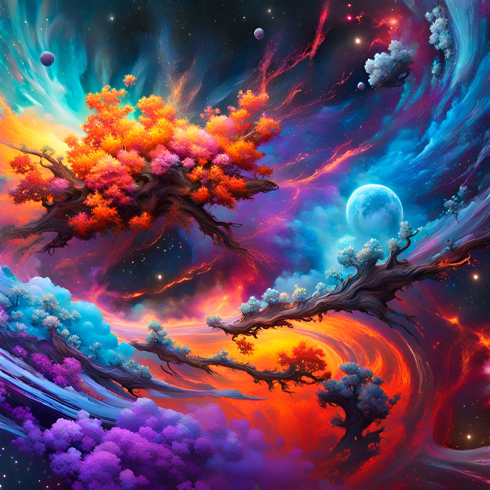 Cosmic Bonsai - AI Generated Artwork - NightCafe Creator