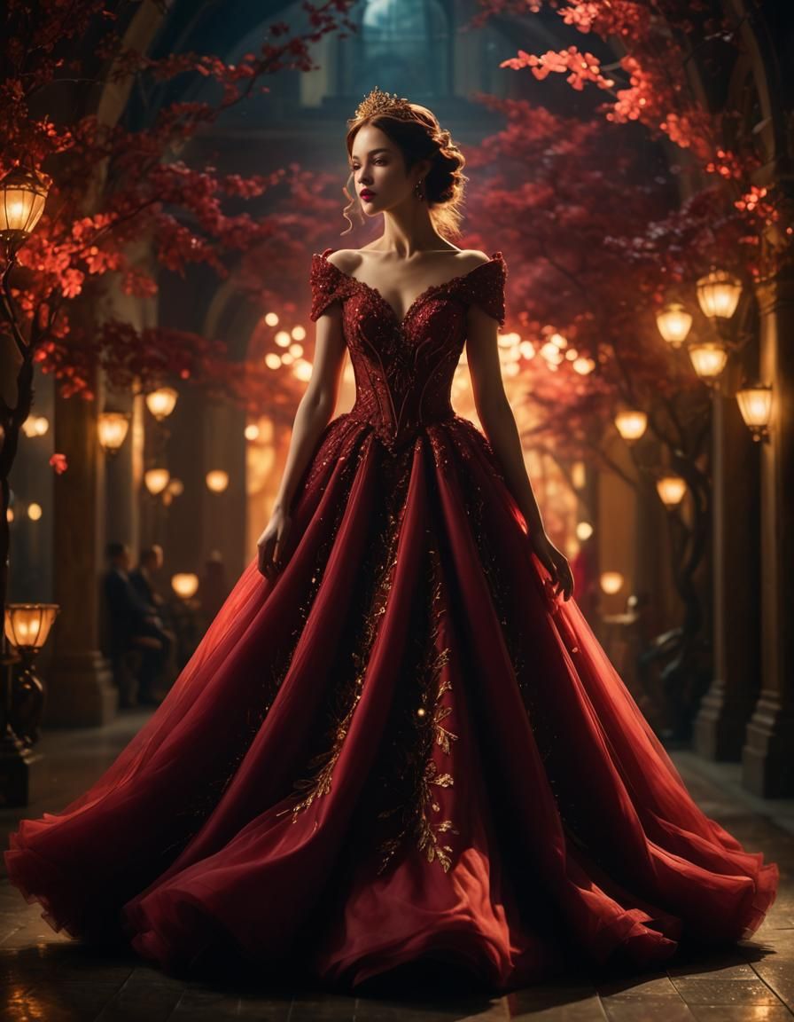 Crimson Ballgown
