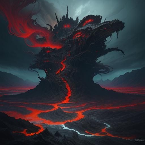 Surreal Inferno of Chaotic Realms  by @undefined