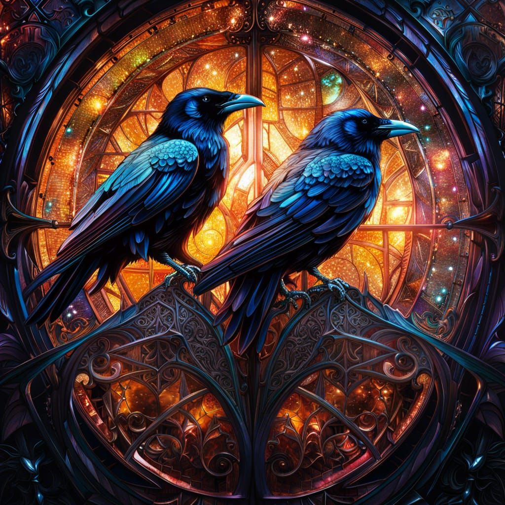 Huginn and Muninn  by @Scriosadh