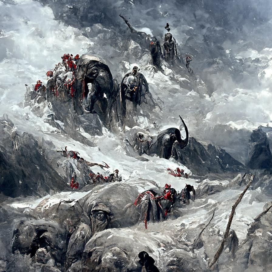 In 218 BC, Hannibal, his soldiers, and his 37 African battle...