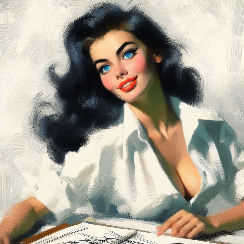 "Blue Eyes" Pin Up Portrait