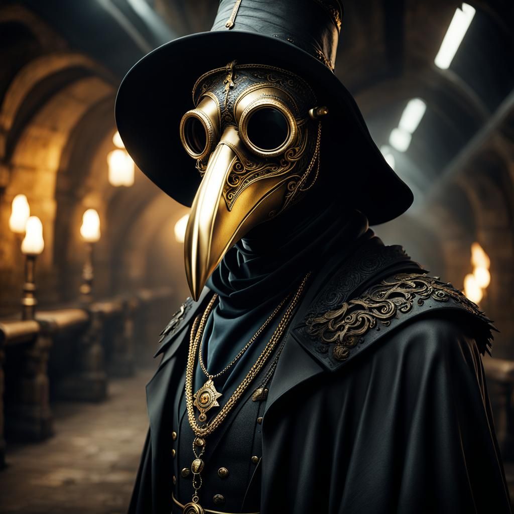 An elegant plague doctor 