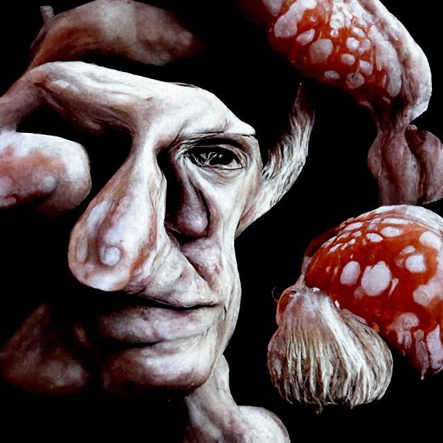 mushroom detailed realistic David Cronenberg