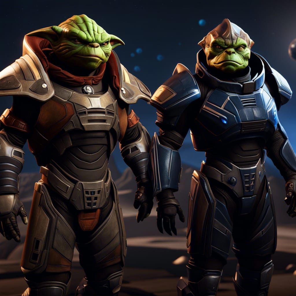 Yoda in Krogan Suit.