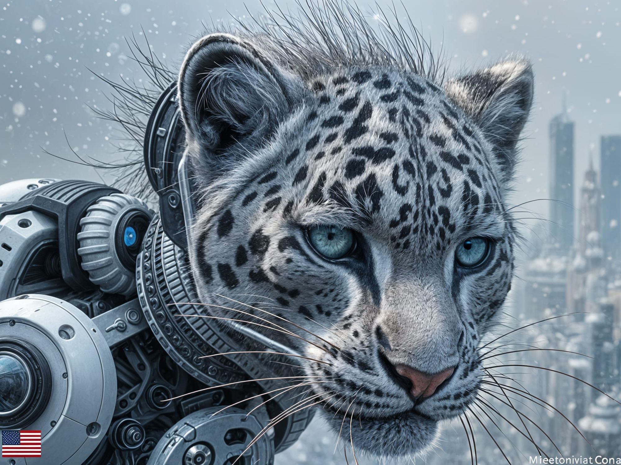 Snow leopard cyborg 