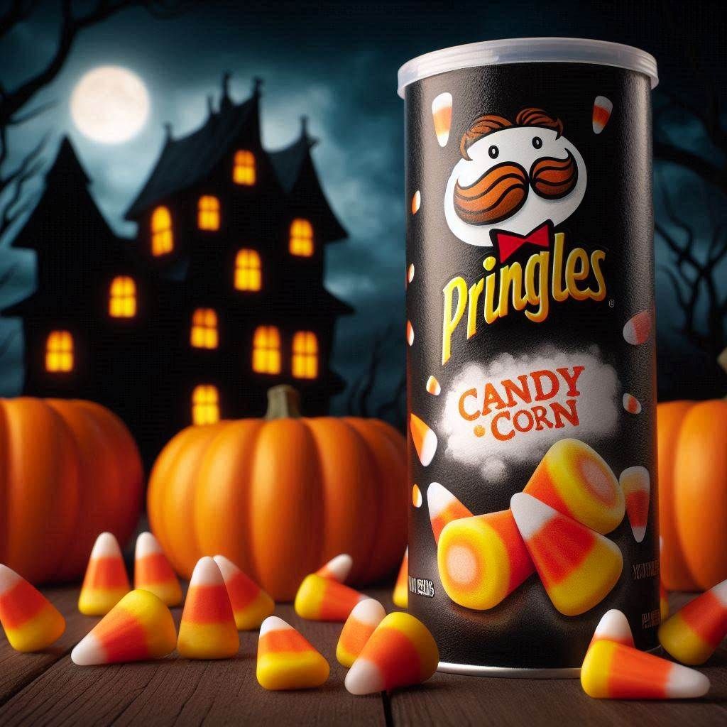 candy corn pringles