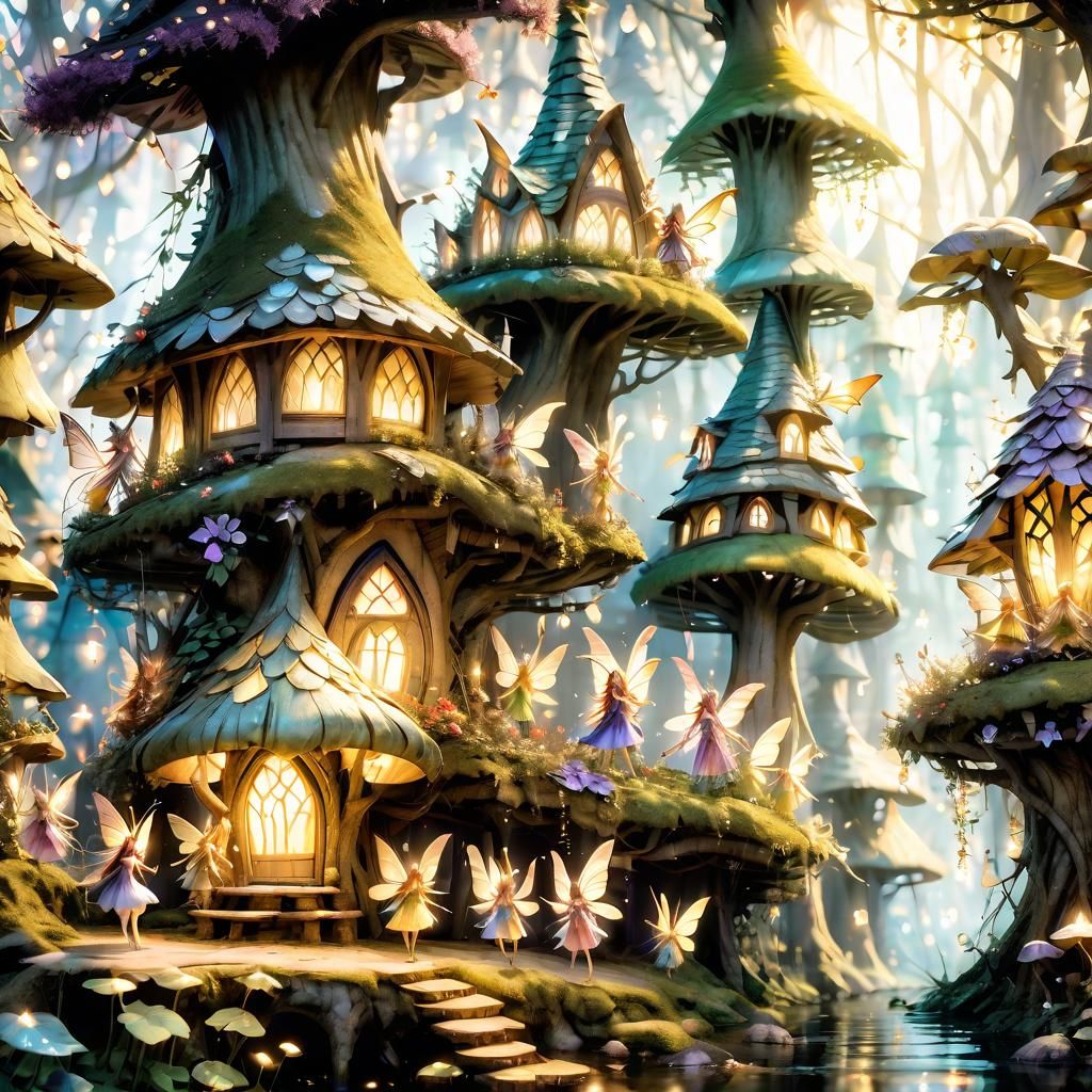 The Fairies village  by @Husband of Laeaurra
