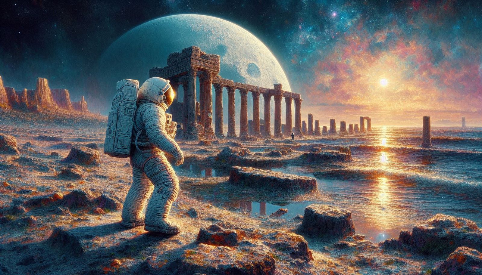 Astronaut Explorer Lunar Sea