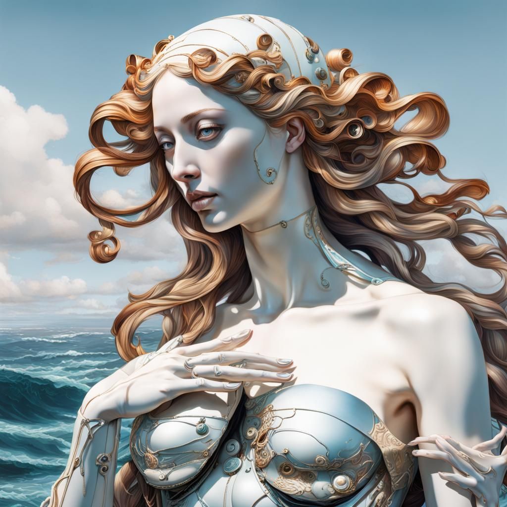Birth of Venus as a cyborg