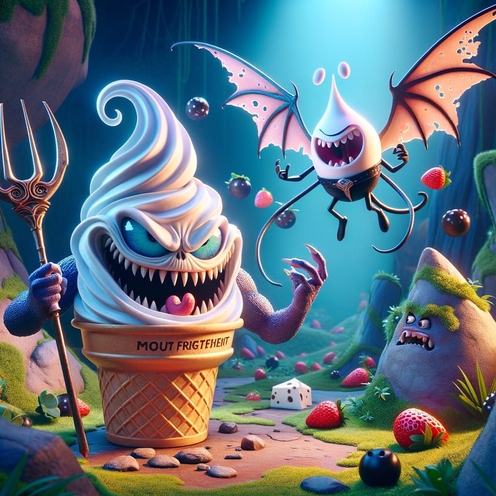 Evil humanoid ice cream wants to take over the planet. He's opposed by ...