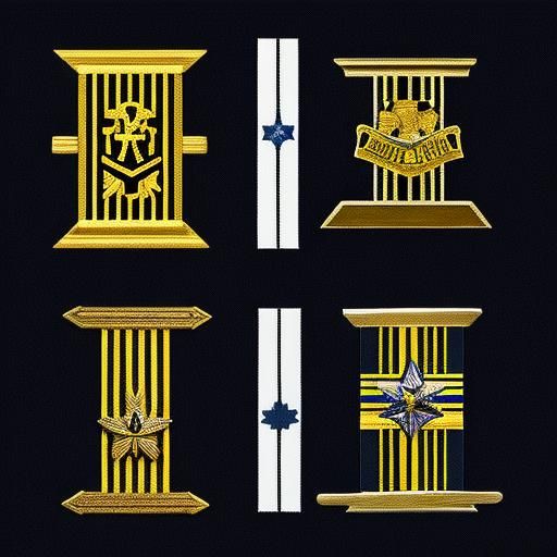 naval rank shoulder boards chart