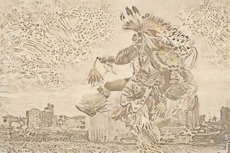Native American Dance Drawing
