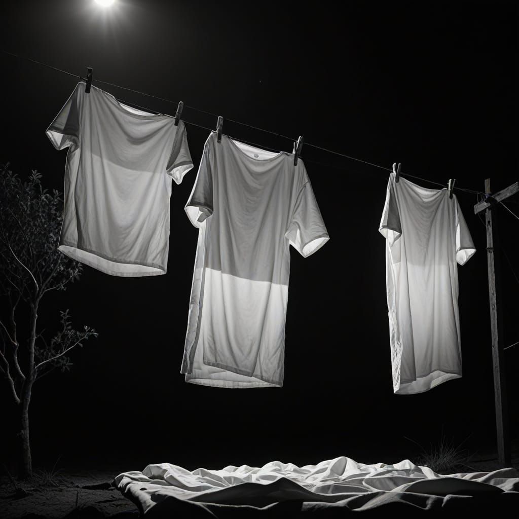 Clothes hanger at night   by @Pickled Jim 