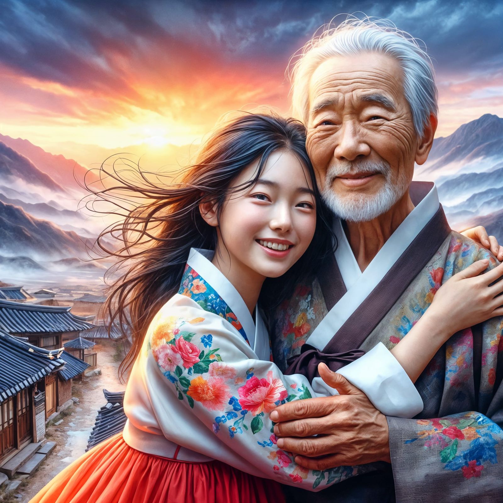 Daughter and Grandfather