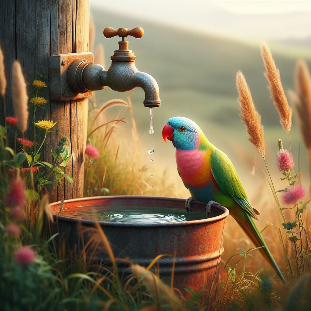 Thirsty Parrot