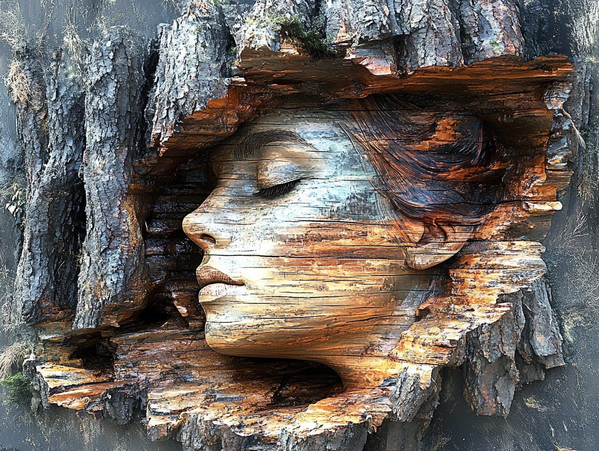 Portrait in Wood