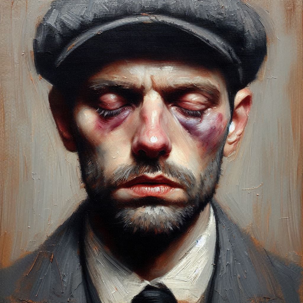 Oil Painting of The Peaky Blinder