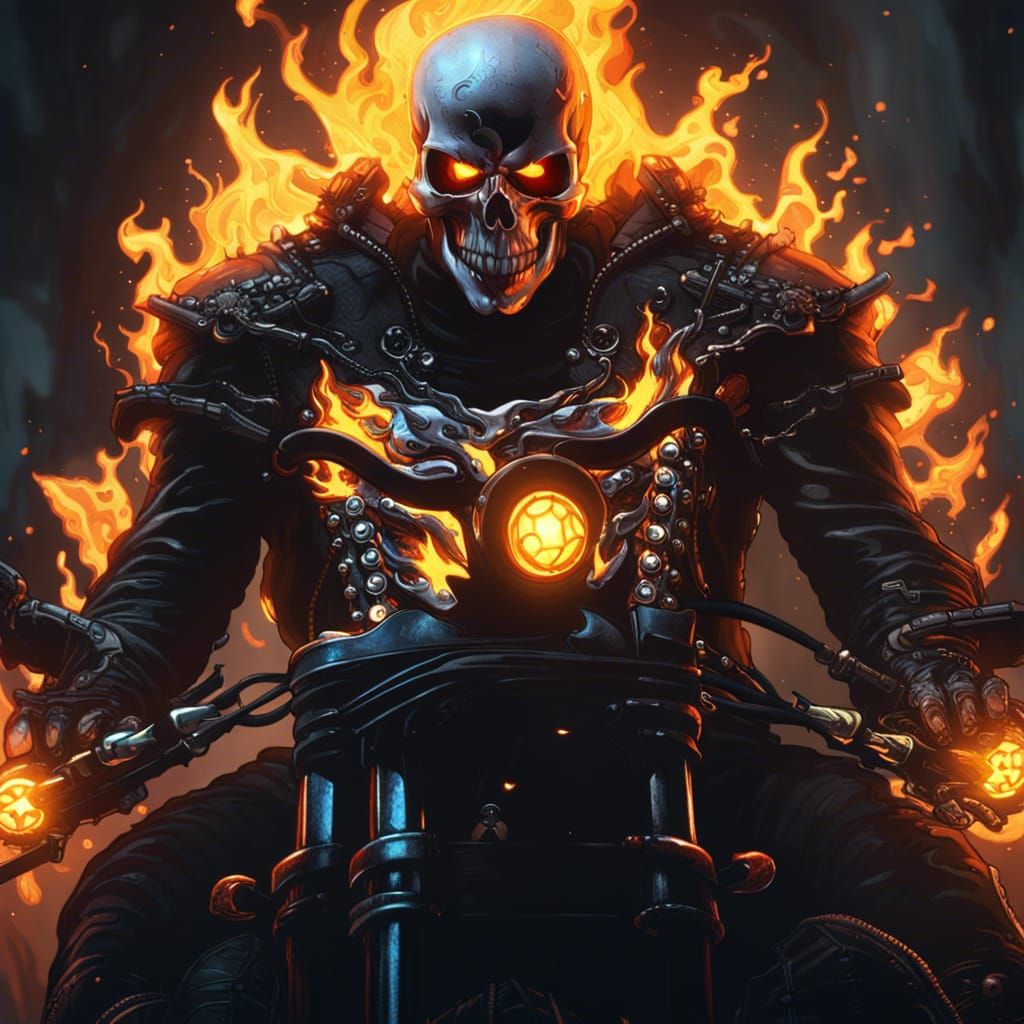 Ghost Rider - AI Generated Artwork - NightCafe Creator