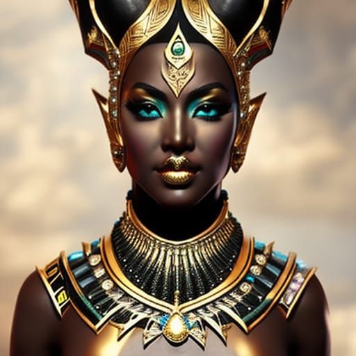BASTET EGYPTIAN GODDESS, FELINE MOTHER AI Generated Artwork
