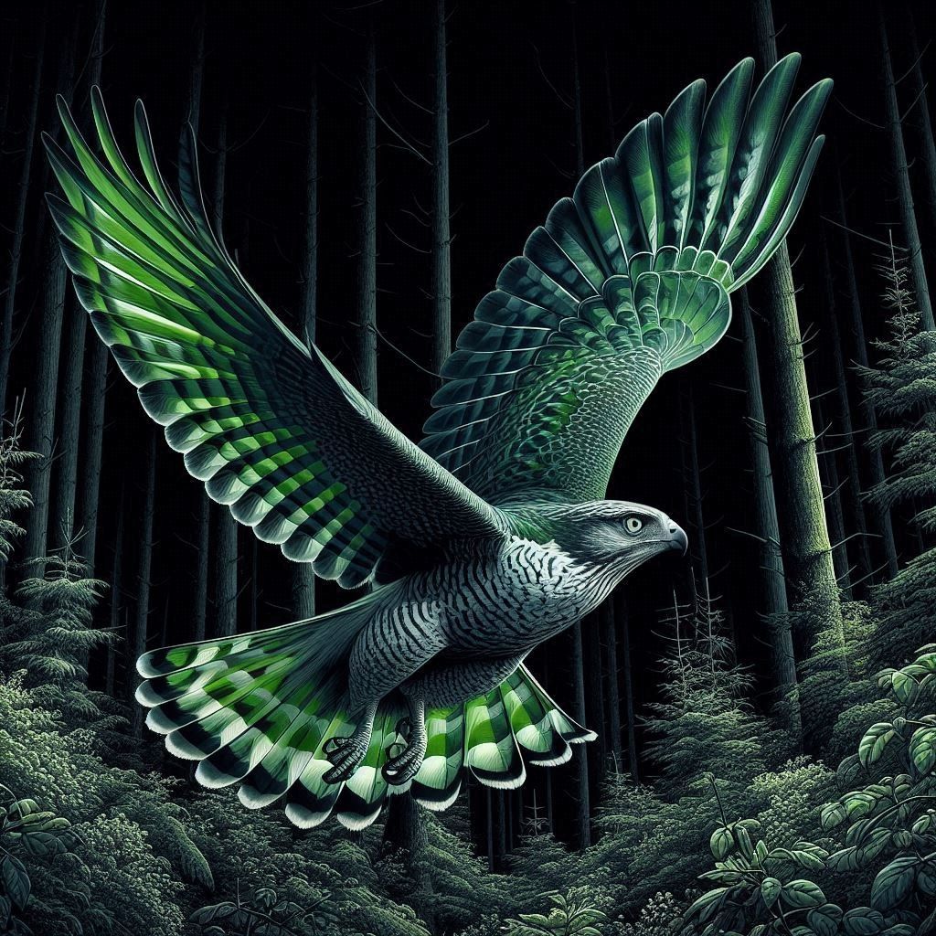 Green and Silver Hawk