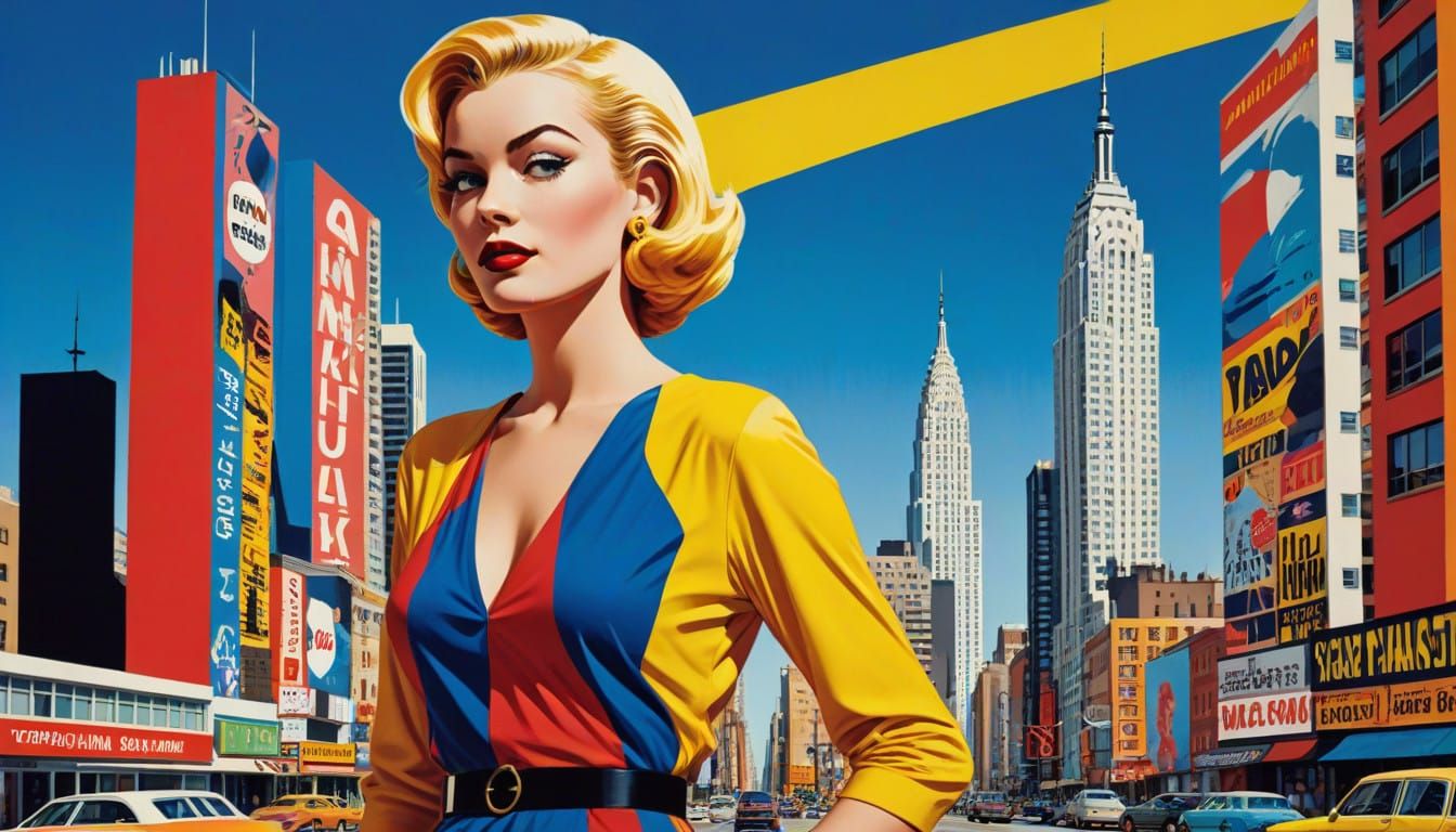 pop art A dynamic composition that combines text and imagery, reminiscent of classic advertising.  by @aNta