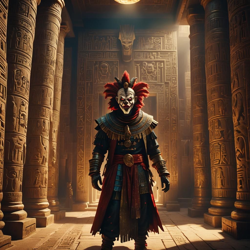 Demonic Clown in ancient egypt - AI Generated Artwork - NightCafe Creator