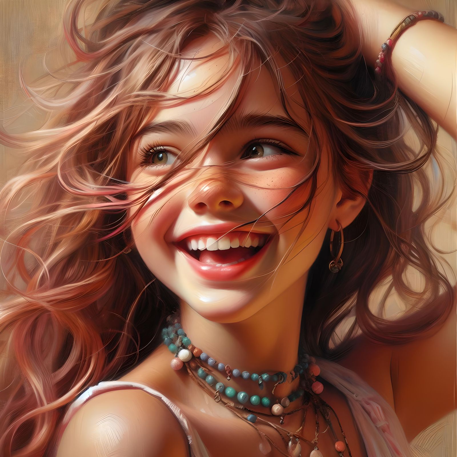 Having the time of her life.