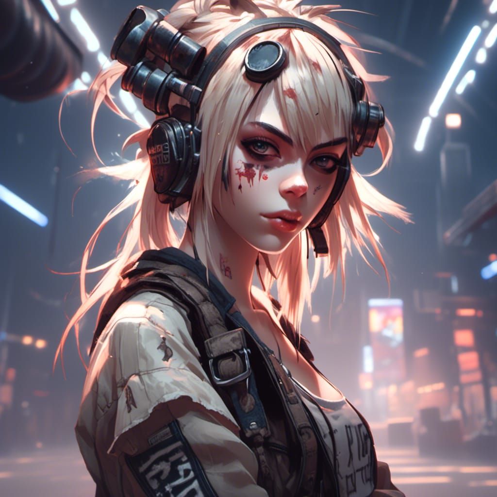 Tank Girl in Anime Style