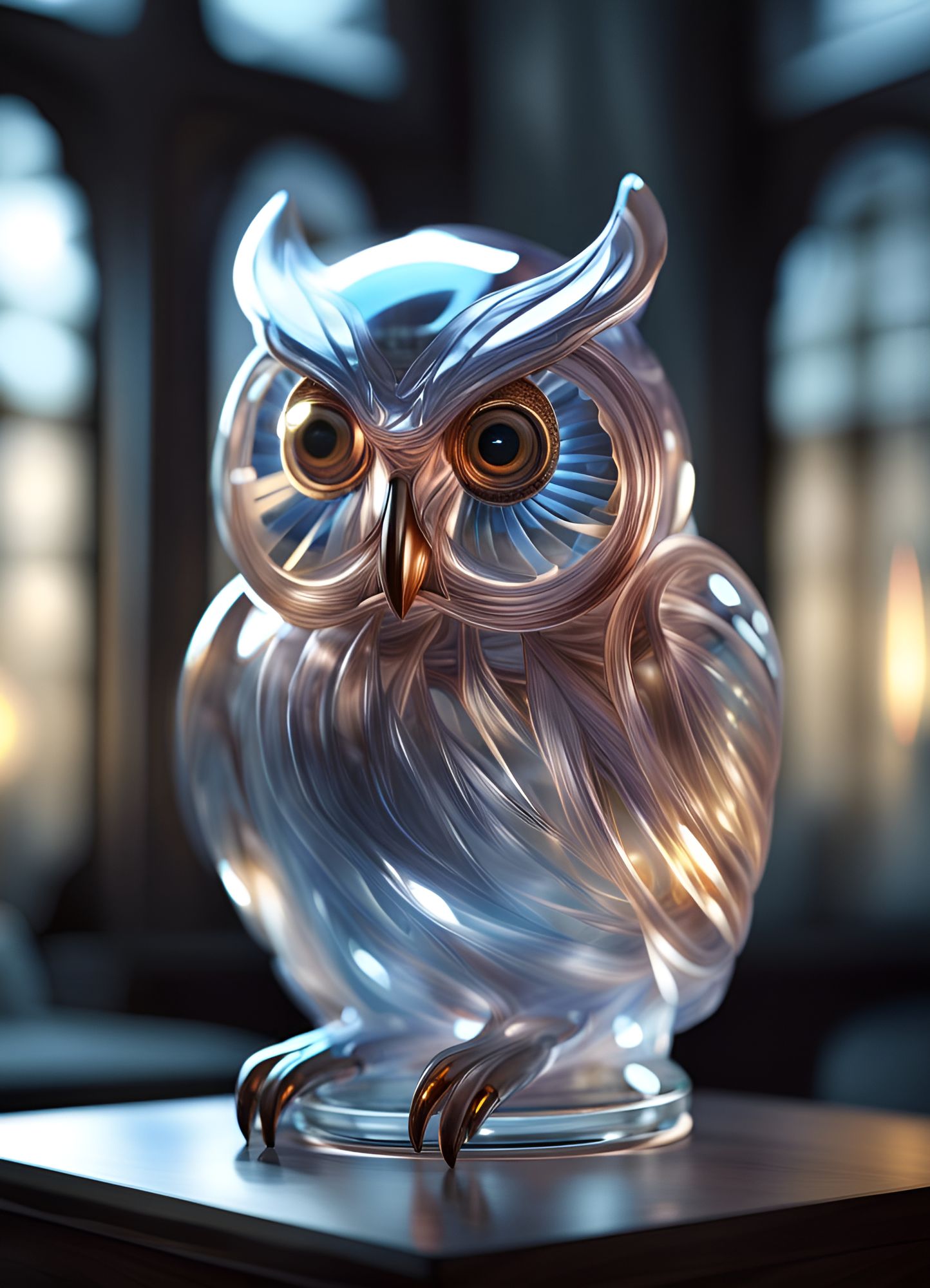 Owl blown glass online