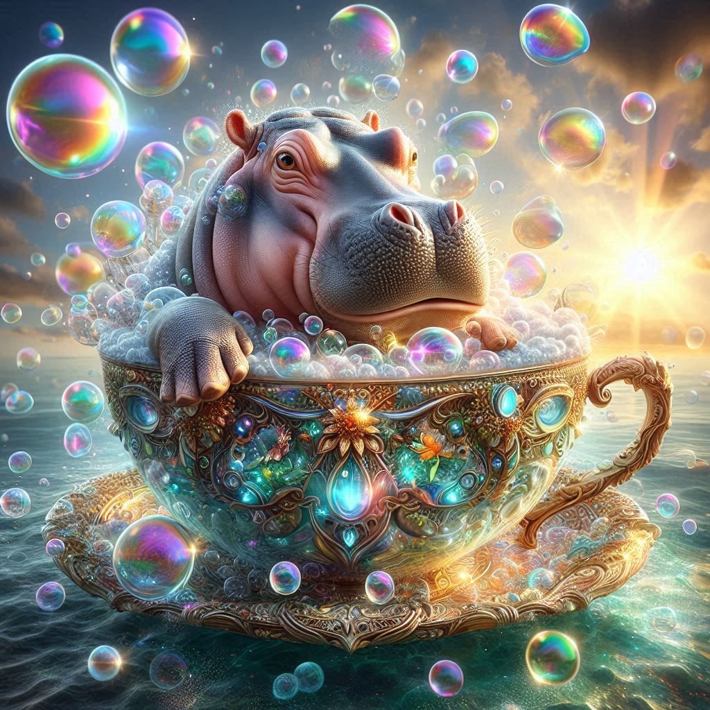 Hippo Tea Cup Bubble Bath