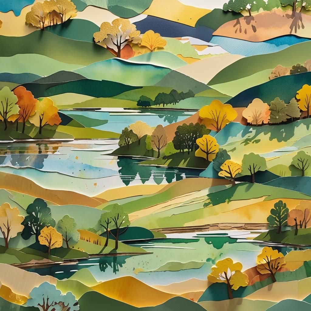 Fall Paper Collage Art