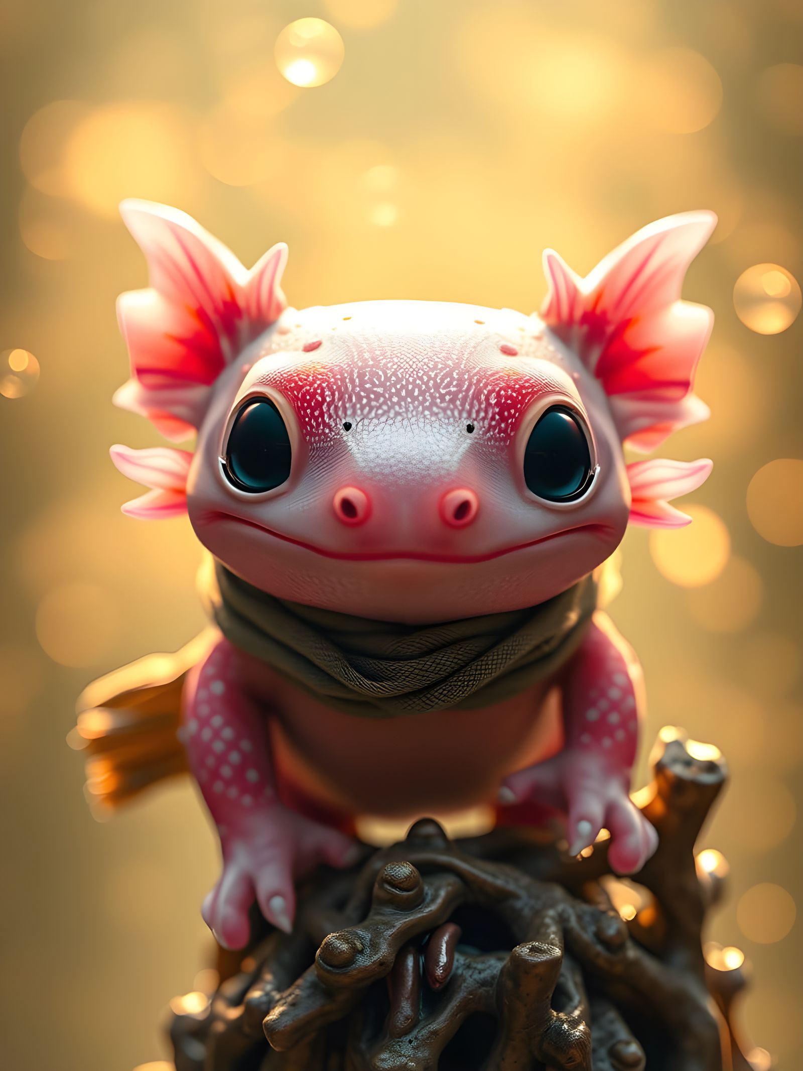 Axolotl on a quest   by @Blue and Green