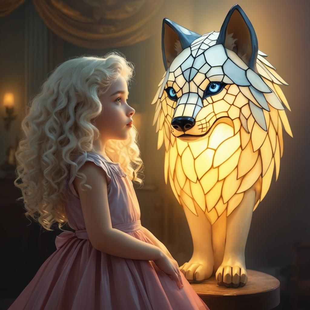 Aralyn and the wolf lamp