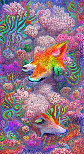 Psychedelic coral reef fox