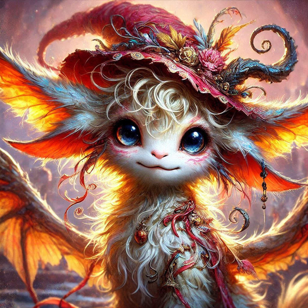 adorable fairy-tale fantasy creature portrait..