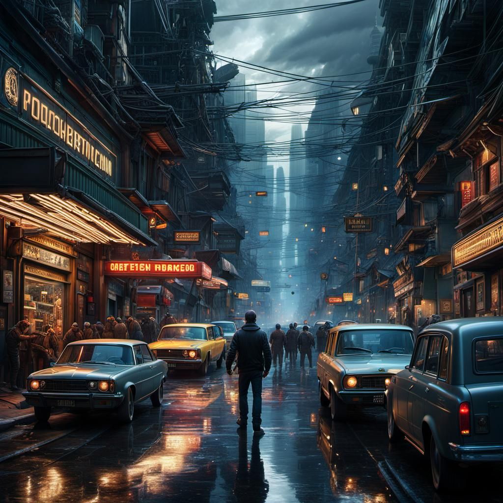 walking down the street
