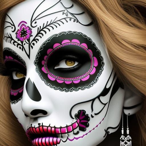 dia de los muertos theme poster - AI Generated Artwork - NightCafe Creator