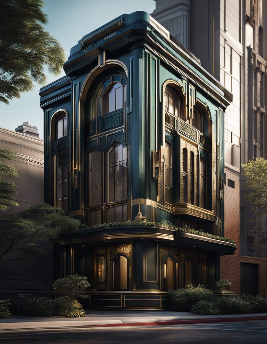 Art Deco Town Hall  by @Prettysleepy Art