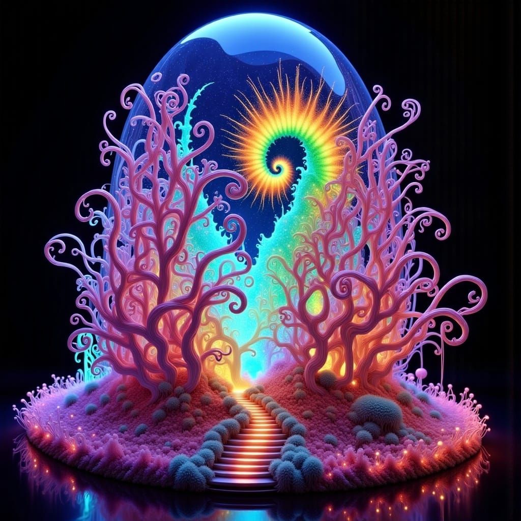 <lora:Flowing Root Lines:1.0> EPIC CONTRAST BACKLIT TRANSLUCENT FIDDLEHEADS PANNICLE_SPOROPHYTE DENDRITIC CURLICUES: INTRICATE HIFI CLIFFS T...