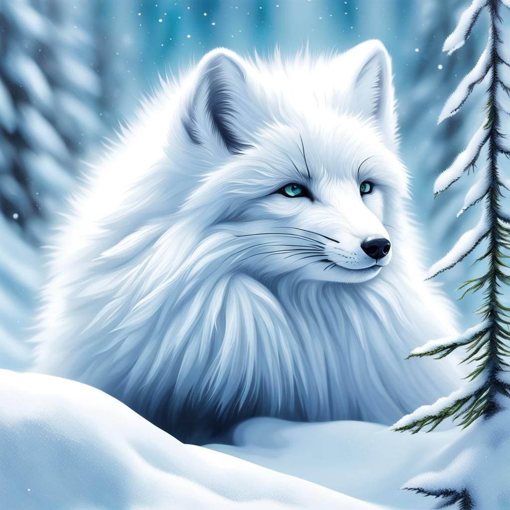 Arctic Fox - AI Generated Artwork - NightCafe Creator